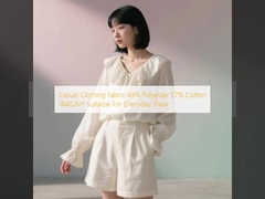 Casual Clothing Fabric 43% Polyester  57% Cotton 184G/M² Suitable For Everyday Wear