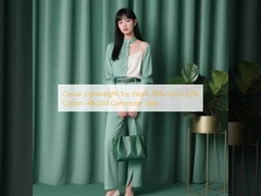 Casual Lightweight Top Fabric 38% Nylon 62% Cotton 148GSM Commuter Style