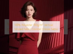 100% Polyester 190g/m² Vertical  Striped Fabric Cocktail Dresse Fabric