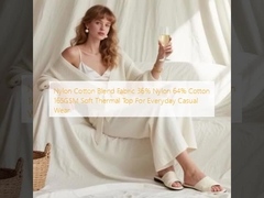 Nylon Cotton Blend Fabric 36% Nylon 64% Cotton 165GSM Soft Thermal Top For Everyday Casual Wear