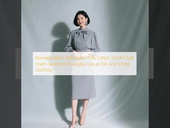 Blended Fabric 30% Nylon 70% Cotton 51G/M² Soft Warm Jacket For Everyday Casual Fall And Winter Clothing