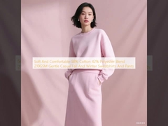Soft And Comfortable 58% Cotton 42% Polyester Blend 210GSM Gentle Casual Fall And Winter Sweatshirts And Pants