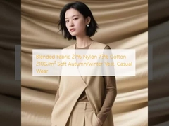 Blended Fabric 27% Nylon 73% Cotton 210G/m² Soft Autumn/winter Vest, Casual Wear