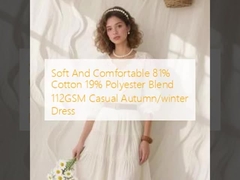 Soft And Comfortable 81% Cotton 19% Polyester Blend 112GSM Casual Autumn/winter Dress