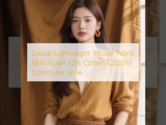 Casual Lightweight Trouser Fabric 68% Nylon 32% Cotton 122GSM Commuter Style