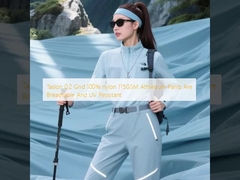 Taslon 0.2 Grid 100% nylon  115GSM Athleisure Pants Are Breathable And UV Resistant