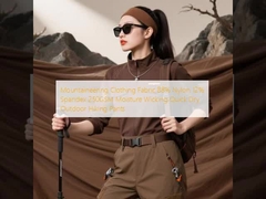 Mountaineering Clothing Fabric 88% Nylon 12% Spandex 250GSM Moisture Wicking Quick Dry Outdoor Hiking Pants