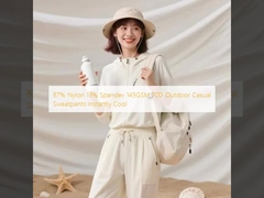 87% Nylon 13% Spandex 145GSM 70D Outdoor Casual Sweatpants Instantly Cool