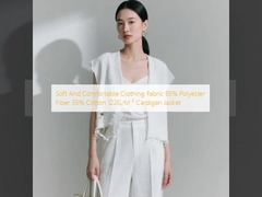 Soft And Comfortable Clothing Fabric 65% Polyester Fiber 35% Cotton 122G/M ² Cardigan Jacket