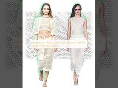 Knitted Mesh Hollow Fabric 100% Polyester 153G/M ² Soft Skin Friendly Clothing