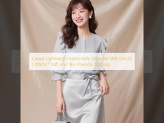 Casual Lightweight Fabric 64% Polyester 36% GRASS 210G/M ² Soft And Skin Friendly Clothing