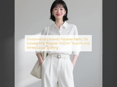 Environmentally Friendly Polyester Fabric 11% Ecoseda 89% Polyester 132G/M ² Autumn And Winter Casual Clothing