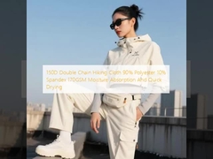 150D Double Chain Hiking Cloth 90% Polyester 10% Spandex 170GSM Moisture Absorption And Quick Drying
