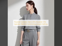 Polyester Spandex Fabric 85% Polyester 15% Spandex 180GSM Commuting Casual Clothing