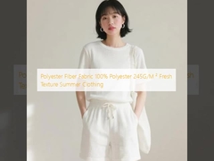 Polyester Fiber Fabric 100% Polyester 245G/M ² Fresh Texture Summer Clothing