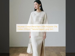 Polyester Cotton Blend Fabric 69% Polyester 31% Cotton 235G/M ² Texture Elegant Long Skirt