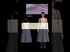 Willow Stripe Pleated Texture Fabric 16% Polyester, 84% Cellulose Fiber 83g Suitable For Dresses, Skirts