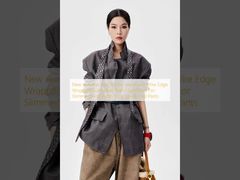 New Autumn And Winter Aluminum Wire Edge Wrapped Suit Jacket With High Waist For Slimming And Retro Style Loose Dad Pants