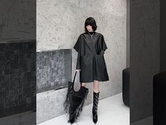 Autumn And Winter New PU Long Waisted Vest White Lace Wide Leg Pants